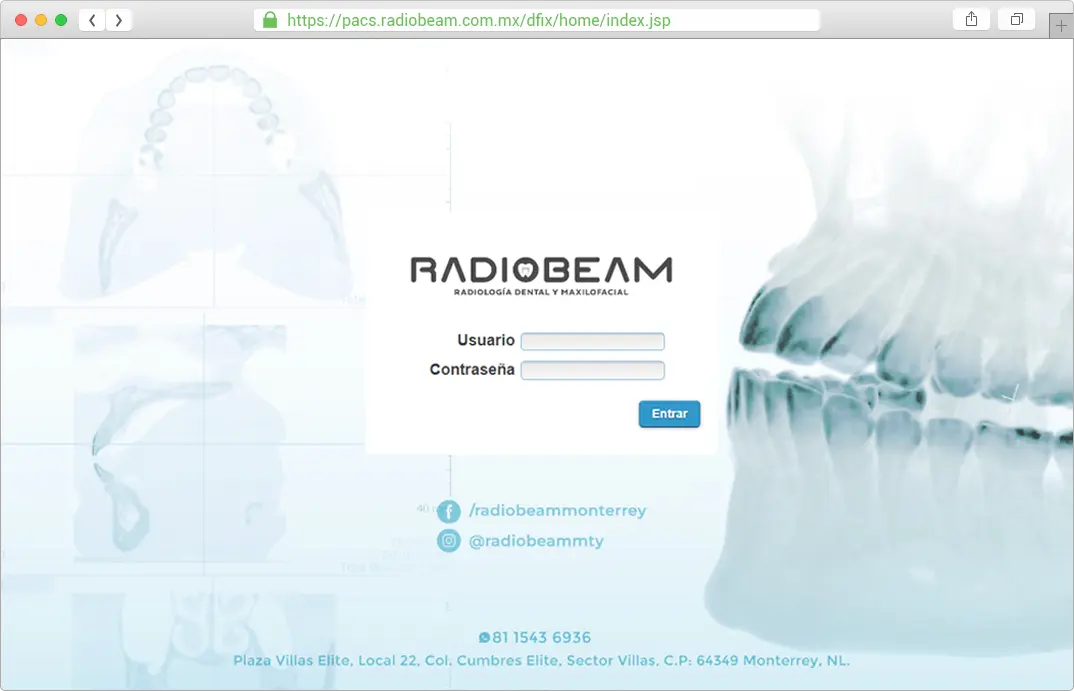 Acceso para doctores 1 ACCESO DOCTORES SISTEMA DE VISUALIZACIÓN DE ESTUDIOS DE RADIOLOGÍA